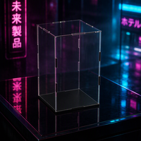 Vitrine de présentation en acrylique transparente sur mesure, anti-poussière, autoportante, pour objets de collection