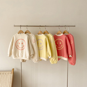 <span class=keywords><strong>Kids</strong></span> Clothing Set Pullover Face Print Camisola de manga comprida Toddler Girls Boys Tops Calças 2pcs Outfit Infant - Product Image 4