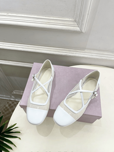 Zapatos de Mujer Jimmy de Alta Calidad, con Malla y Costuras Precisas, Suela Plana, Cómodos, con Colgante de Perla, Gran Venta - Product Image 3