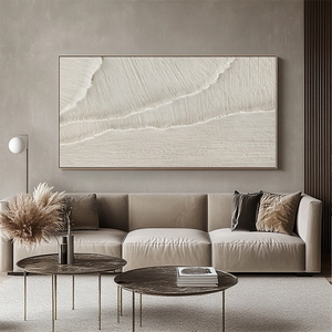الفن الأصلي الحد الأدنى موجة مجردة مشهد بحري قماش جدار الفن 3D محكم لغرفة المعيشة الشحن السريع من السهل شنقا - Product Image 4