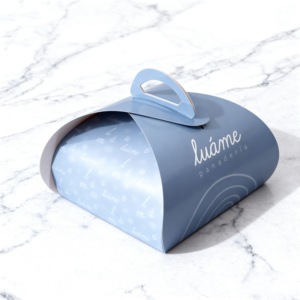 Tùy chỉnh in Made nhỏ Tulip ủng hộ hộp cho bánh sinh nhật Bánh Cưới trường hợp bao bì hộp giấy bánh - Product Image 3