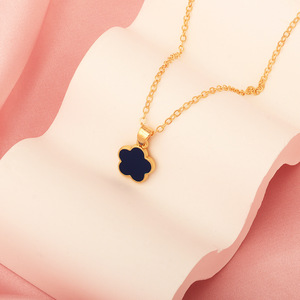 <span class=keywords><strong>Set</strong></span> Perhiasan Bunga Plum Keberuntungan, Termasuk Kalung + Gelang + Anting + Cincin (5pcs). Berbagai Warna Tersedia - Product Image 2