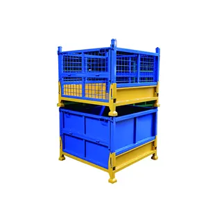 Global Wholesale Logistics Factory Customized Folding Storage Cages Foldable Metal Pallet Box Durable Wire Mesh Container