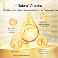 Extrait d'huître pour le pelage et la peau des animaux, liquide 60ml 2oz avec vitamine E, zinc, huiles de poisson, protéines essentielles pour chiens et chats, pelage brillant