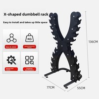 Support de Rangement Commercial Vertical à 3 Niveaux en Acier pour Haltères, Style Cylindrique, Organisateur d'Équipement de Fitness pour Salle de Sport