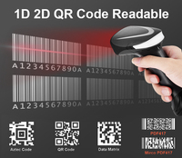 Escáner de Código de Barras USB con Cable Serie JR05, Resistente a Caídas de 1.5m, Batería de 2000mAh, Lector de Códigos QR Portátil para Logística de Almacén