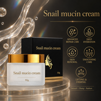 Crème à la mucine d'escargot OEM personnalisée avec logo, Platinum rare, régénérante, liftante, raffermissante, anti-âge, renouvellement cellulaire, nourrissante
