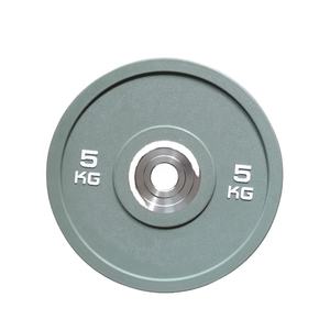 バーベル重量挙げホームジムカラーバンパーウェイトプレート用の2インチスチールハブ付きカスタムロゴPUコンペティションバンパープレート - Product Image 3