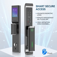 Cerradura Inteligente 3D para Puerta de Acero, Totalmente Automática, con Llave Mecánica de Respaldo, Tarjeta RFID, Contraseña, WiFi Tuya