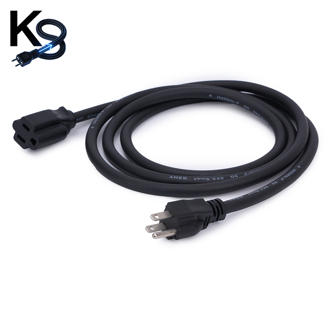 High Quality 3-Pin Prong Plug US Power Cable AC IEC C13 Connector for Home Appliances IP20 110V-250V 10-20A Copper