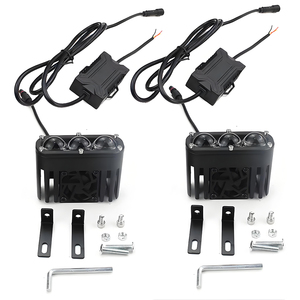 ไฟหน้ามอเตอร์ไซค์ LED H4 12V ใหม่พัดลม3SMD เลนส์สปอตไลท์สีขาวคู่40W 6000LM 6000K-6500K อุปกรณ์อเนกประสงค์แบบออฟโรด - Product Image 2
