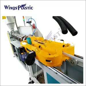 Plastic Extruder PA Nylon PA Single Wall Corrugated Pipe Making Machine in One Mould