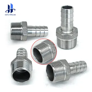 304 Stainless Steel Swivel Hose Fitting Hydraulic Connector Hose Nipple Tube 3 Way Tee Y Branch Connector