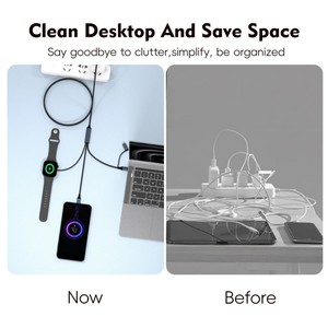 多功能5合1 USB电缆尼龙编织PD 100W快速充电数据线手机平板耳机电脑耐用 - Product Image 3