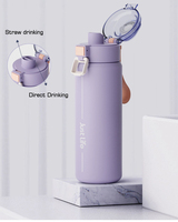 Beauchy OEM ODM Logo personnalisé Bouteille d'eau de sport portable sous vide à double paroi en acier inoxydable 316 Fiole à vide avec couvercle rebondissant