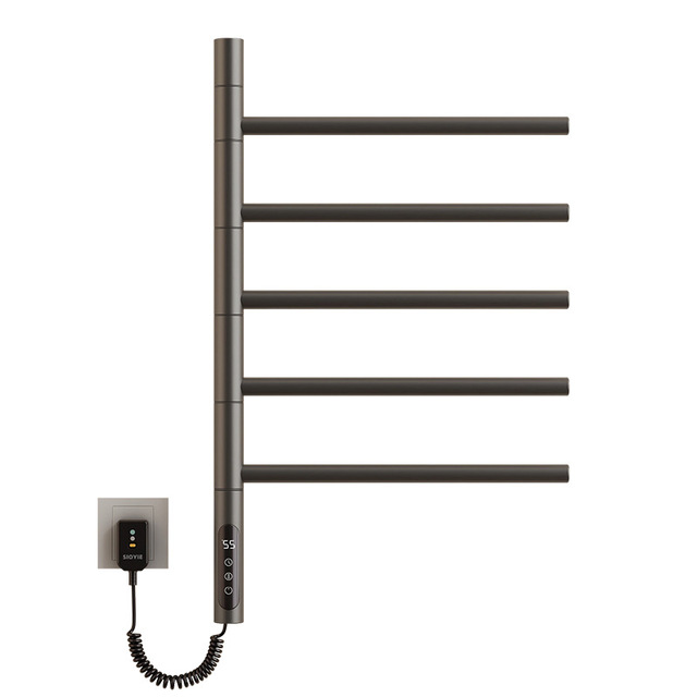 Intelligent Rotating Electric Towel Rack with Heater Household Bathroom Kitchen Toilet Constant Temperature Drying Shelf
