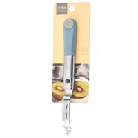 Handmatige I-vormige draaibare schilmes met macaronblauwe handgreep, roestvrij staal, multifunctioneel, makkelijk schoon te maken, aardappel- en groente- en fruitontschiller
