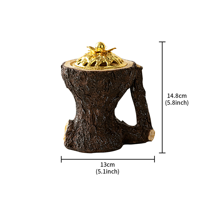 black bark color with gold lid