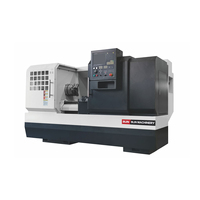 Mesin Bubut CNC Flat Bed Lebar Rel 390mm Diameter Lubang Spindle 87mm 2-Axis untuk Kontrol Presisi Tinggi Otomatis