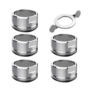 Aérateur d'évier de salle de bain, pièces de rechange d'aérateur de robinet de cuisine filetage mâle 15/16 pouces 24mm avec joint et clé - Product Image 1