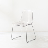 Chaises de restaurant et de café modernes en métal de style nordique, en acrylique transparent, pour la vente en gros en usine
