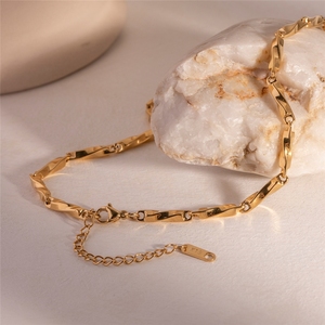 JFJEWER - Tobillera de Acero Inoxidable de Moda, Brazalete Ajustable con Diseño de Banda de Mobius para Mujer - Product Image 2