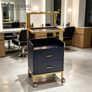 Chariot de Salon Moderne Écologique en Bois à Roulettes avec Tiroirs, Idéal pour Salon et Salle de Bain - Vente Flash - Product Image 1