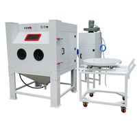 Machine de sablage de jantes de roues de type aspiration pour éliminer la rouille