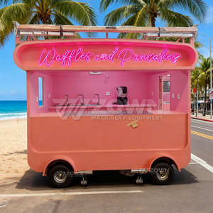 <b>Pink</b> electric food cart portable mobile stable luxurious stylish double sink - Product Image 3