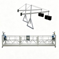 Plateforme de travail suspendue électrique série ZLP800, galvanisée à chaud, charge nominale 630 kg, hauteur réglable, avec garde-corps pour
