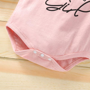 Vêtements pour enfants, nouvelle mode, combinaison en coton pour bébés filles, ensembles avec jupes latérales à imprimé floral de Chine - Product Image 4