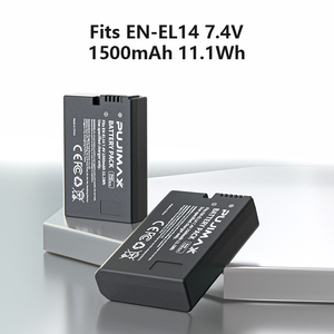 Cargador Individual PUJIMAX EN-EL14 con 1 Batería Digital de 7.4V 1500mAh para <span class=keywords><strong>Nikon</strong></span> D3100 D3200 D3300 <span class=keywords><strong>D3400</strong></span> D3500 D5600 D5100 D5300 - Product Image 3