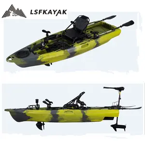 LSF Novo Plástico Elétrico Pedal Kayak Boat BigFish 95 PDL Com Acessórios De Pesca