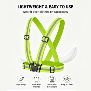 Gilet de <span class=keywords><strong>course</strong></span> réfléchissant personnalisé à haute visibilité 360 degrés pour la <span class=keywords><strong>course</strong></span> nocturne, le cyclisme, la marche et les sports de plein air - Product Image 4