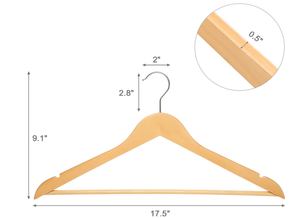 Perchas De Madera a testa tonda campione gratuito di vendita calda di fascia alta per i vestiti - Product Image 2