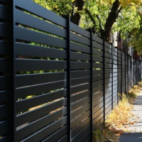 Panel de Valla de Aluminio con Rejillas, Privacidad para Jardín, Separador de Patio, Recubrimiento en Polvo, Resistente a la Oxidación, Tamaño y Color Personalizados, Venta al Por Mayor, OEM