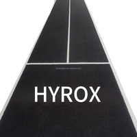 Tapis de fitness intérieur HYROX pour luge lestée, tapis de sport artificiel durable antidérapant pour salle de sport, support personnalisé pour logo et graphiques