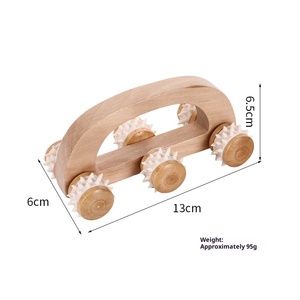 Masseur manuel pratique en <span class=keywords><strong>cuir</strong></span> à 6 roues, type marteau, avec poignée Hemu, pour le massage des méridiens et des muscles du dos - Product Image 5