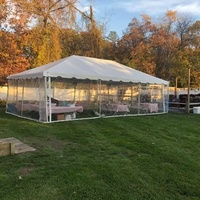 Gazebo Clásico para Jardín de 10*60 pies, con Protección UV, Resistente a la Putrefacción, Estructura de Aluminio Duradera, Techo Metálico Rígido, Carpa para Jardín