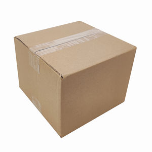 علب كرتون مموجة أحادية الجدار مقاس 20*20*15 سم مع طباعة مخصصة، صندوق تغليف مربع بتصميم شعار اقتصادي ومخصص - Product Image 4