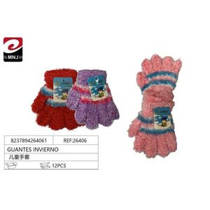 Children's Winter Gloves Fuzzy Warm Kids Accessories 12Pcs - Product Image 1