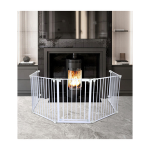Barrière de sécurité de cheminée en métal réglable barrière de sécurité configurable à 5 panneaux pour enfants écran d'incendie de cour de jeu de bébé en plein air - Product Image 6