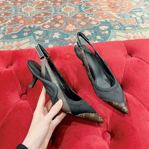 Mùa xuân mùa Hè Thiết kế tương phản Nhọn Da cô gái 'thấp gót giày denim Kitten gót - Product Image 6