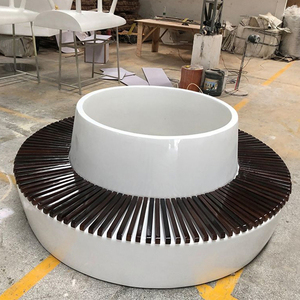 เก้าอี้พักผ่อนน้ำหนักเบาสำหรับนักเรียน วัสดุ FRP เป็นมิตรกับสิ่งแวดล้อม ทนทาน เหมาะสำหรับวางข้างต้นไม้ในมหาวิทยาลัย สีเขียว - Product Image 2