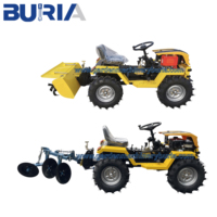 Traktor Mini BURIA 4WD Mesin China 18HP Traktor Roda dengan Pompa Traktor Pertanian Multifungsi untuk Dijual Layanan OEM