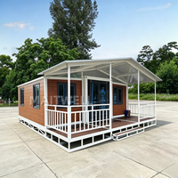 Maison modulaire en conteneur prête à l'emploi, maison préfabriquée extensible, maison mobile, structure en acier, cabane pour usage résidentiel et commercial