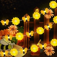 Batteriebetriebene Weihnachtsbeleuchtung Kupferdraht Kirschblüten-Lichterkette Weiche Warmweiße Lichterkette für Hochzeit Party Garten
