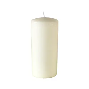 感謝祭のお祝いのために装飾的なワックスホワイトの香りの柱キャンドル8パック