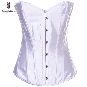 Gotico Del Corpo Shapewear <span class=keywords><strong>Top</strong></span> Grandi Donne Nero <span class=keywords><strong>Bianco</strong></span> Della Vita Shaper Pianura Corsetto <span class=keywords><strong>Top</strong></span> Bustini Più Il Formato - Product Image 5