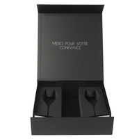 Bouteille de Champagne magnétique pliable en forme de livre personnalisé, coffret cadeau en papier de vin avec insertion en mousse EVA